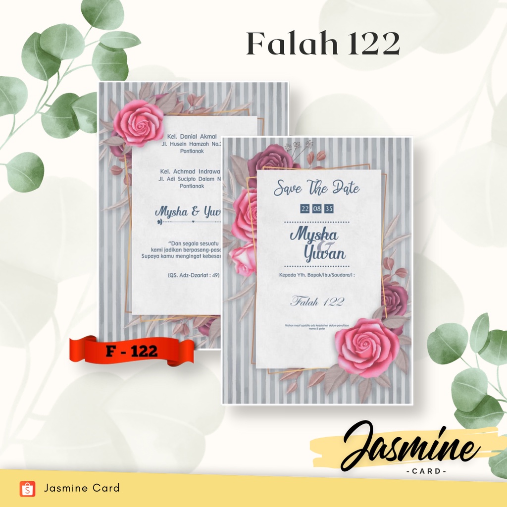 BLANGKO UNDANGAN PERNIKAHAN TERMURAH FALAH 122