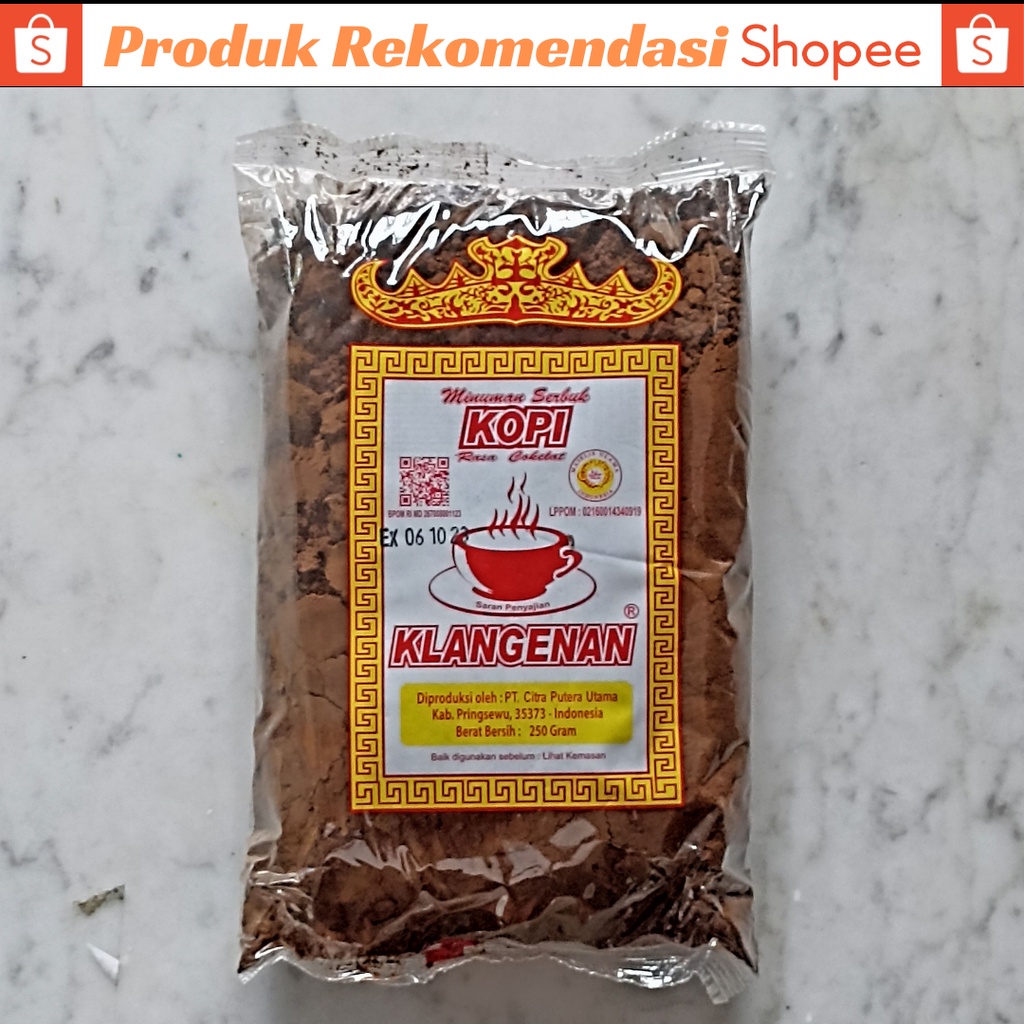 

Kopi Klangenan Asli Pringsewu Lampung Kemasan 250 Gram Kopi Bubuk Robusta Lampung Asli