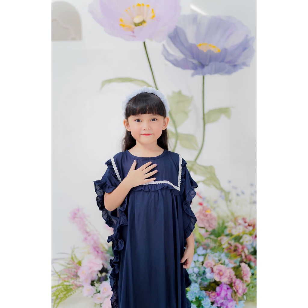 Smilee Kaftan Amara 2-10 Tahun Lucuna Dress Raya Anak Perempuan / Kaftan Lebaran / Pakaian Muslim Anak Perempuan CBKS