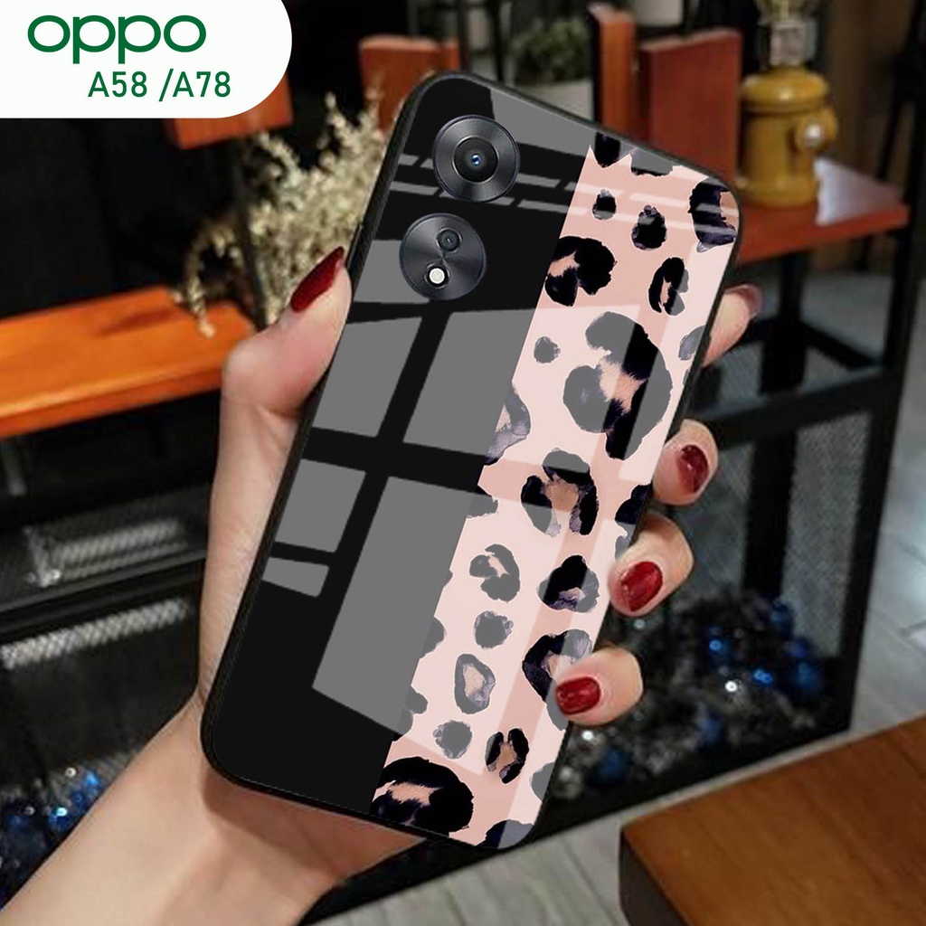 (S88) Case  Glass OPPO A58 A78 - casing Terbaru handphone - OPPO A58 A78  - pelindung handphone - OP