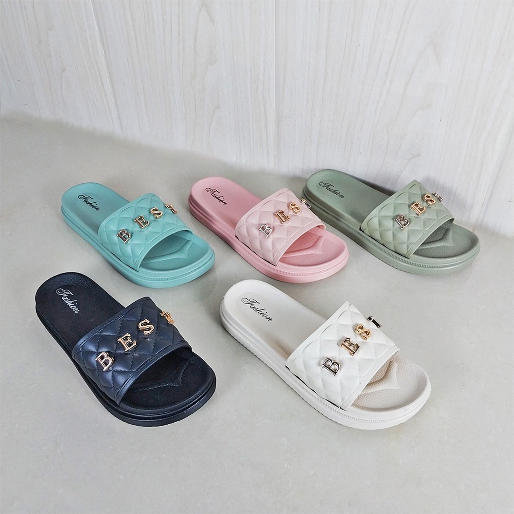 CYS COD Sandal Wanita Slip On Simpel Sandal Wanita Kekinian Terbaru Sandal Cewek Import Sandal Wanita Karet SPT-51