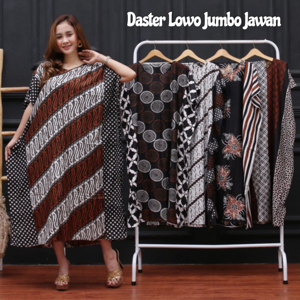 DASTER LOWO KELELAWAR KALONG COKLAT SOGAN LD 130 - DASTER BIG SIZE BATIK MOTIF JAWA KEKINIAN ADEM MURAH