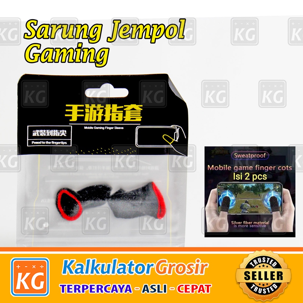 Sarung Jempol Gaming Sepasang Anti Basah Sarung Jari Untuk Game PUBG Mobile Legend Telefinger Layar Touch Screen Layar Handphone Main Game