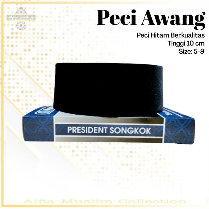 HOT PROMO Peci Songkok Awang AC Peci Hitam Tinggi 10