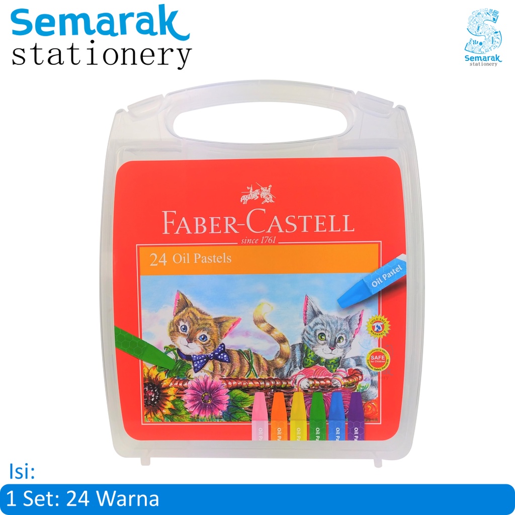 

Krayon Aman Bagi Anak Faber Castell Oil Pastel - Set 24 Warna