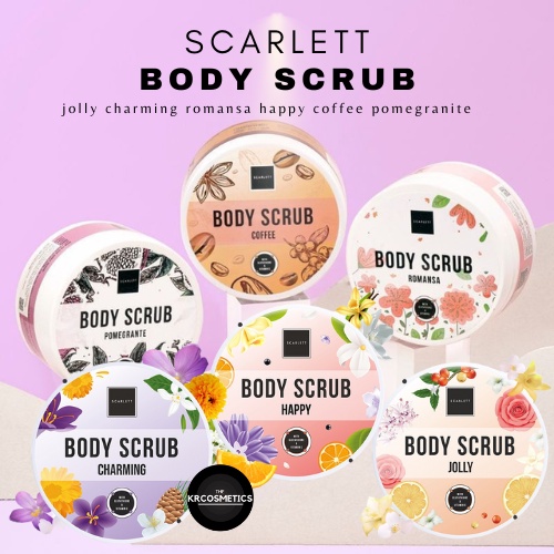 SCARLETT Body Scrub by Felicya Angelista / Lulur Mandi / Lulur Badan / Scrub Badan BPOM 250 GR