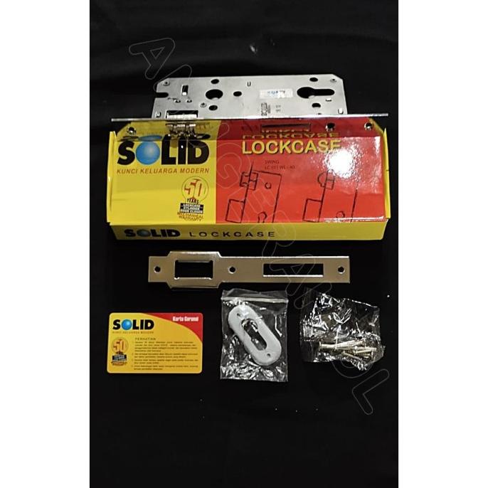 :<:<:<:<] BODY KUNCI PELOR LOCKCASE ROLLER LC 102 WL-40 CHROME SOLID UTK PINTU 2