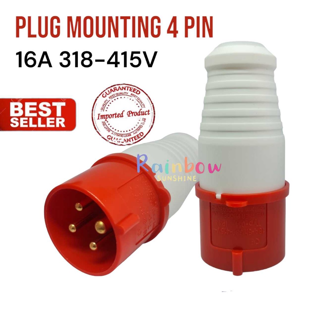 Plug Mounting Male Steker 4P 16A 014 Waterproof Steker Plug Mounting