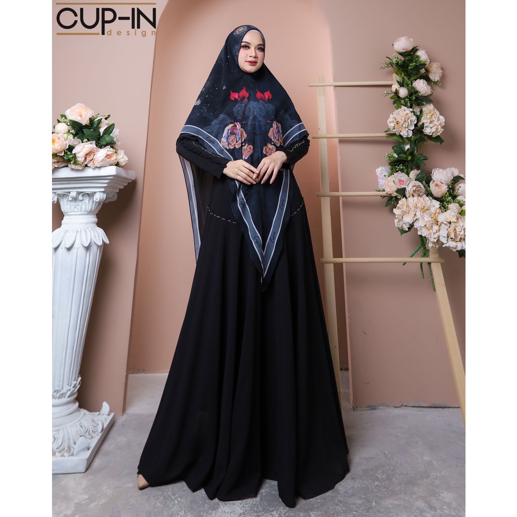 Isyana Syar'i By Cup-In Design ORI Hijab Gamis Syari Kekinian BestSeller Terlaris Termurah Original 