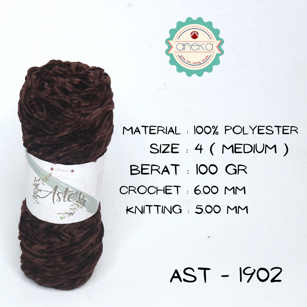 Benang Rajut Bludru Aster / Velvet Knitting Yarn 1902