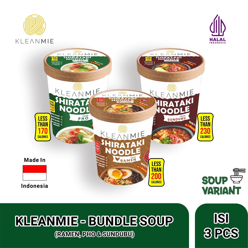 

3 PCS Bundle KleanMie Soup - Frozen Shirataki Noodle