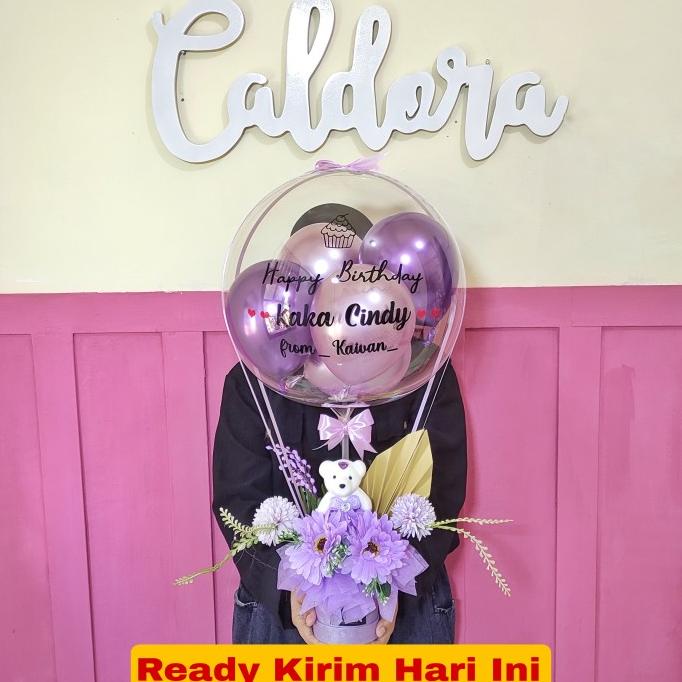 Bucket balon small buket balon Silverqueen bouquet balon Snack