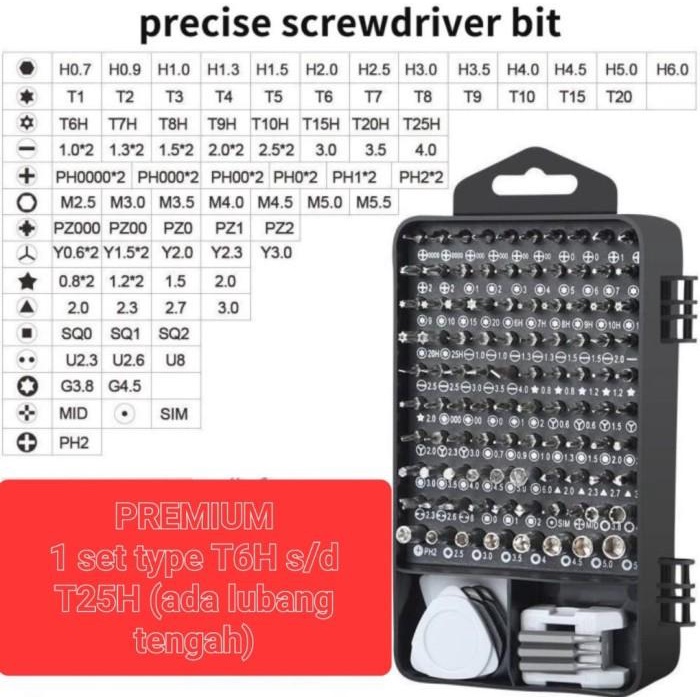 Obeng Hp full set Obeng Service Komputer Laptop Hp Servis 115 in 1