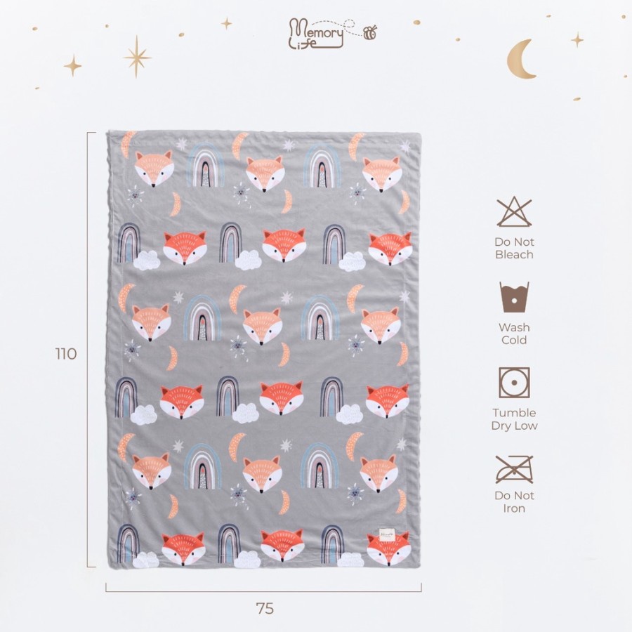 Memorylife Essentials - Kokoru Zoo Minky Blanket | Selimut Bayi Premium