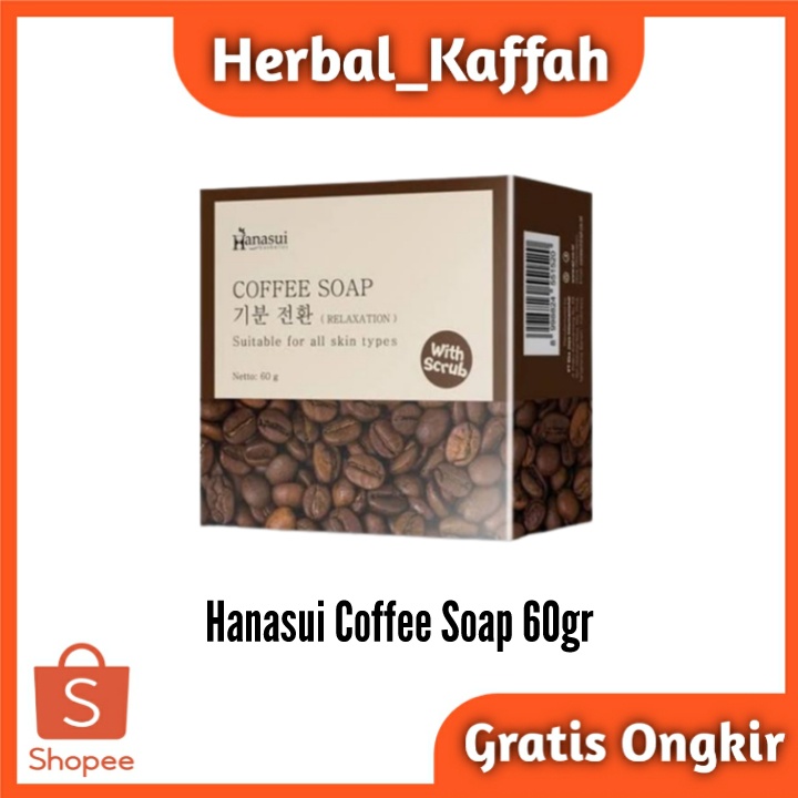 Hanasui Coffee Soap With Scrub 60gr Original Melembabkan Kulit