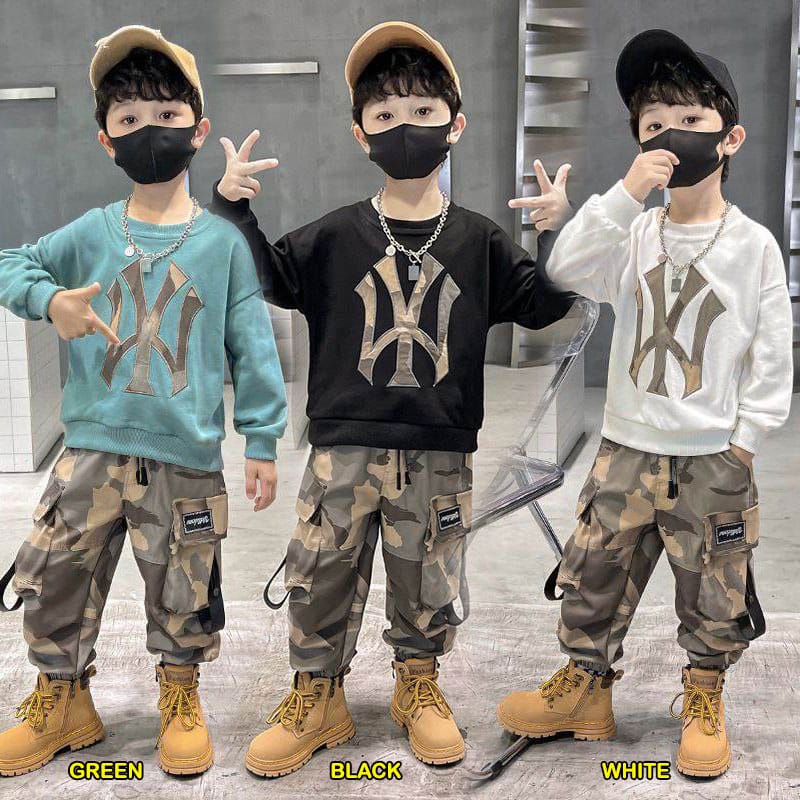 Setelan Anak Laki Laki PREMIUM Korean Army Fashionable