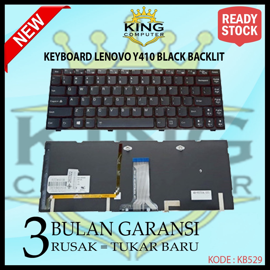 Keyboard Lenovo Y410PB Y430P Black Backlit