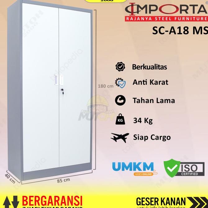 

Terlaris Importa Sc-A18 Bt/Ms Lemari Arsip Besi Pintu Swing Plat Original