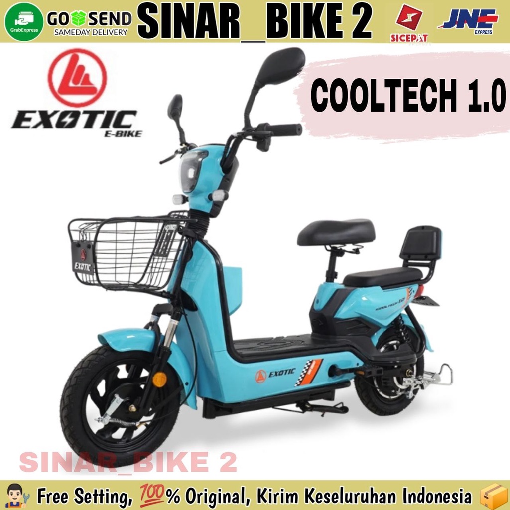 Sepeda Listrik EXOTIC GROZA MX Removable Battery ElectricBike  500 Watt &amp; Exotic Cooltech 1.0 500 Watt