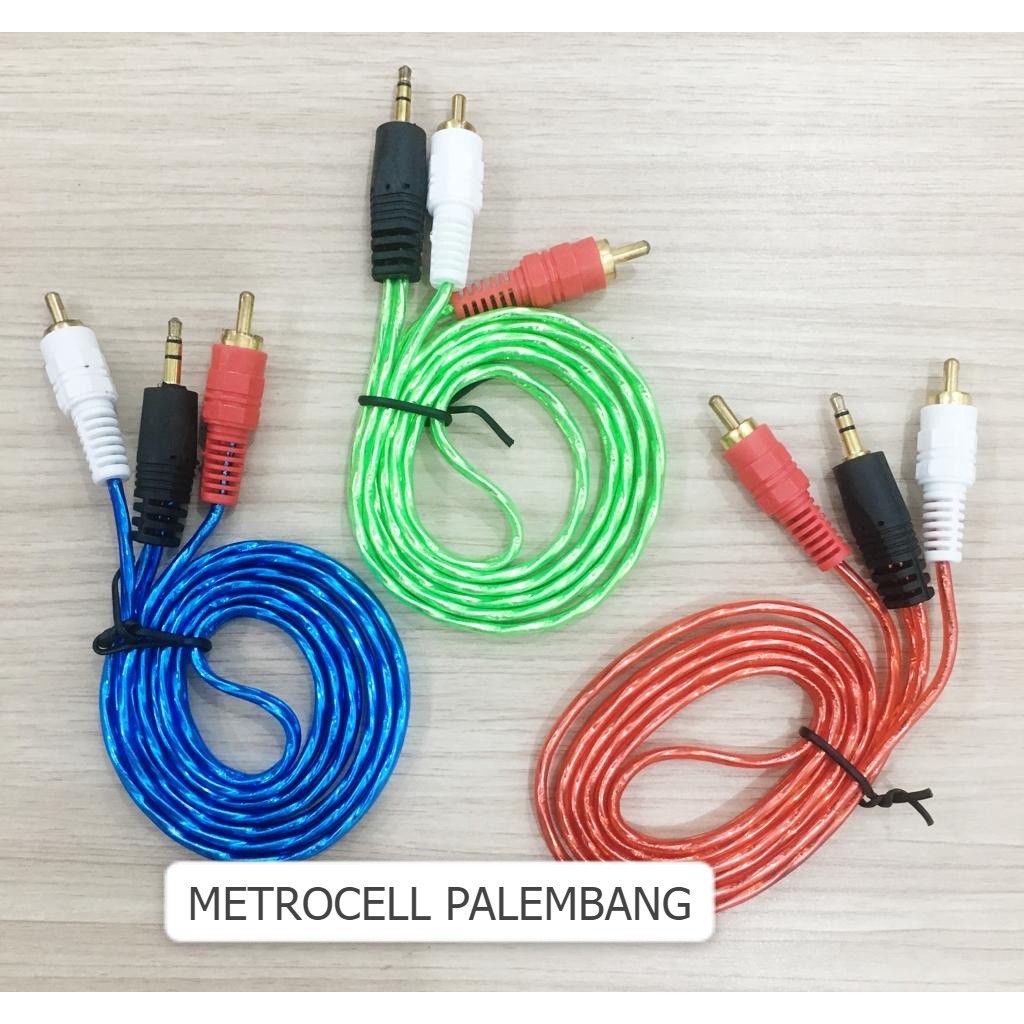 KABEL AUDIO JACK AUX 2 IN 1 TEBAL 1.2M/AUX 2IN1/AUX 1IN1 22CM