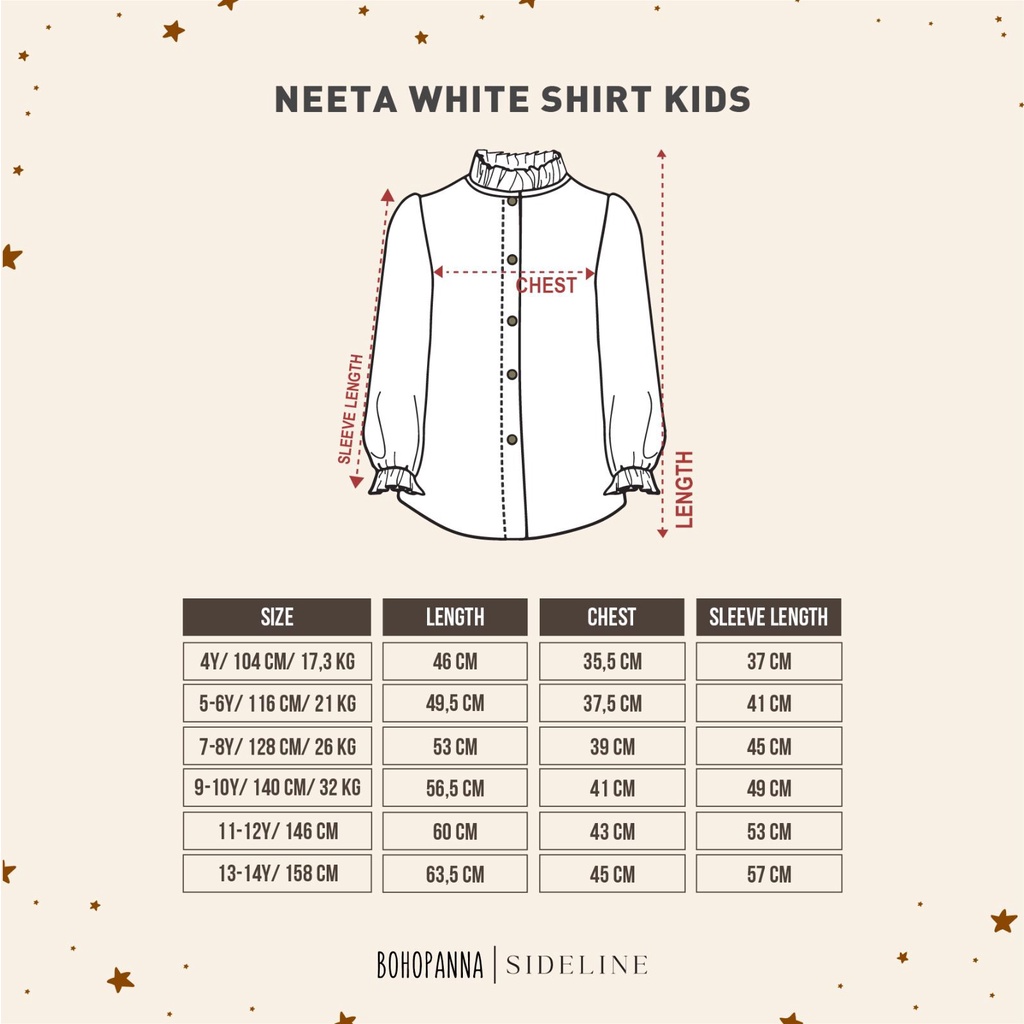 BOHOPANNA X SIDELINE NEETA SHIRT KIDS - ATASAN ANAK