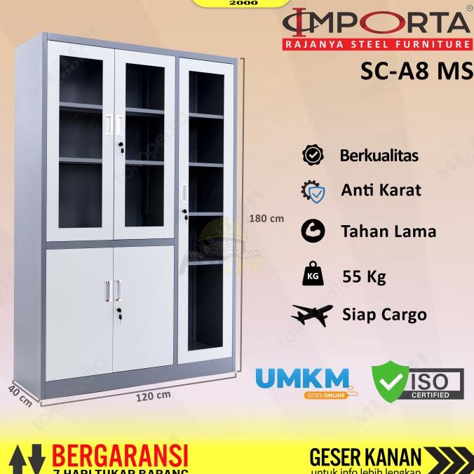 

New Importa Sc-A8 Bt Ms Lemari Arsip 3 Pintu Lemari Besi 3 Pintu Limited Edition
