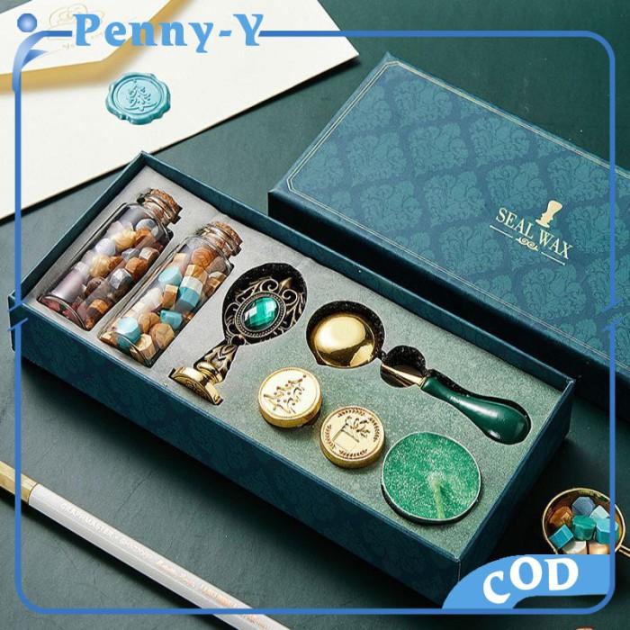 

Terlaris Retro Seal Wax Set/Sealing Wax Stamp Kit/Stempel Lilin Set