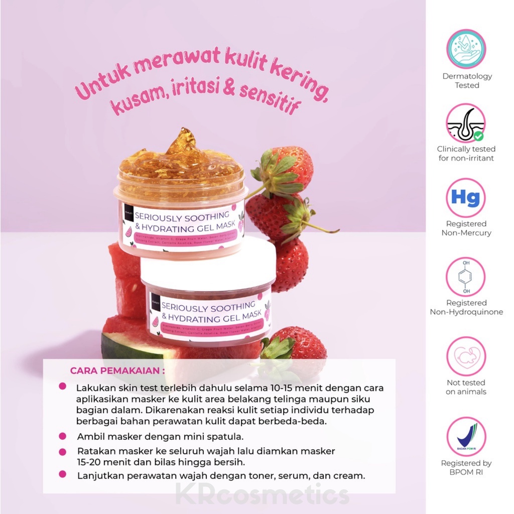 SCARLLET Herbalism Mugwort Mask I Seriously Soothing &amp; Hydrating Gel Mask masker wajah 100 gr