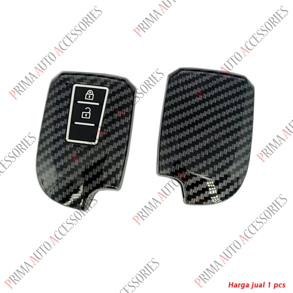 Casing Kunci Remote Mobil Toyota Carbon Fiber - Yaris 2 Tombol