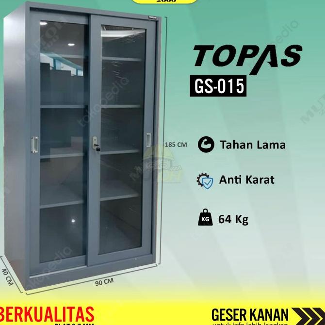 

Sale Now Lemari Arsip Lemari Besi Filling Cabinet 2 Kaca Sliding Topas Gs-015 Berkualitas