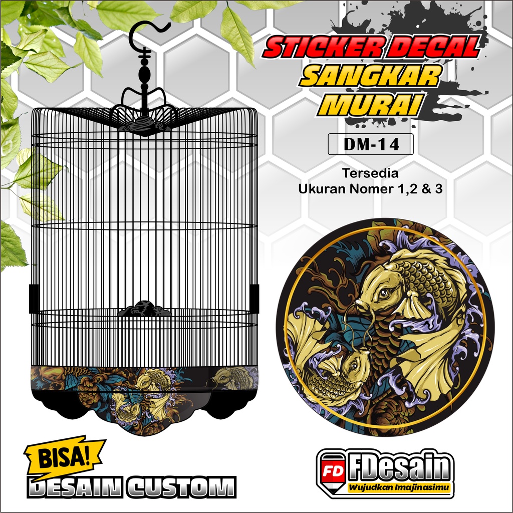 Sticker Decal Sangkar Murai - Decal Tebok Murai - DM14