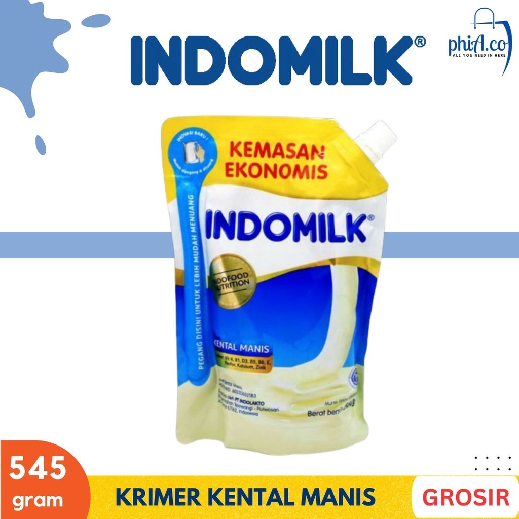 

INDOMILK KEMASAN EKONOMIS SUSU KENTAL MANIS KRIMER SUSU VANILLA POUCH 545g