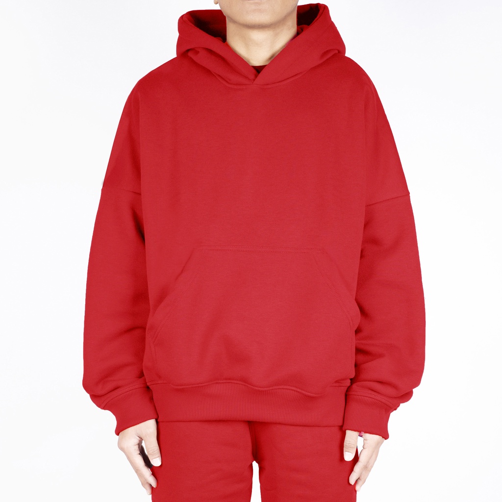 Oversized Boxy Hoodie Red Heart