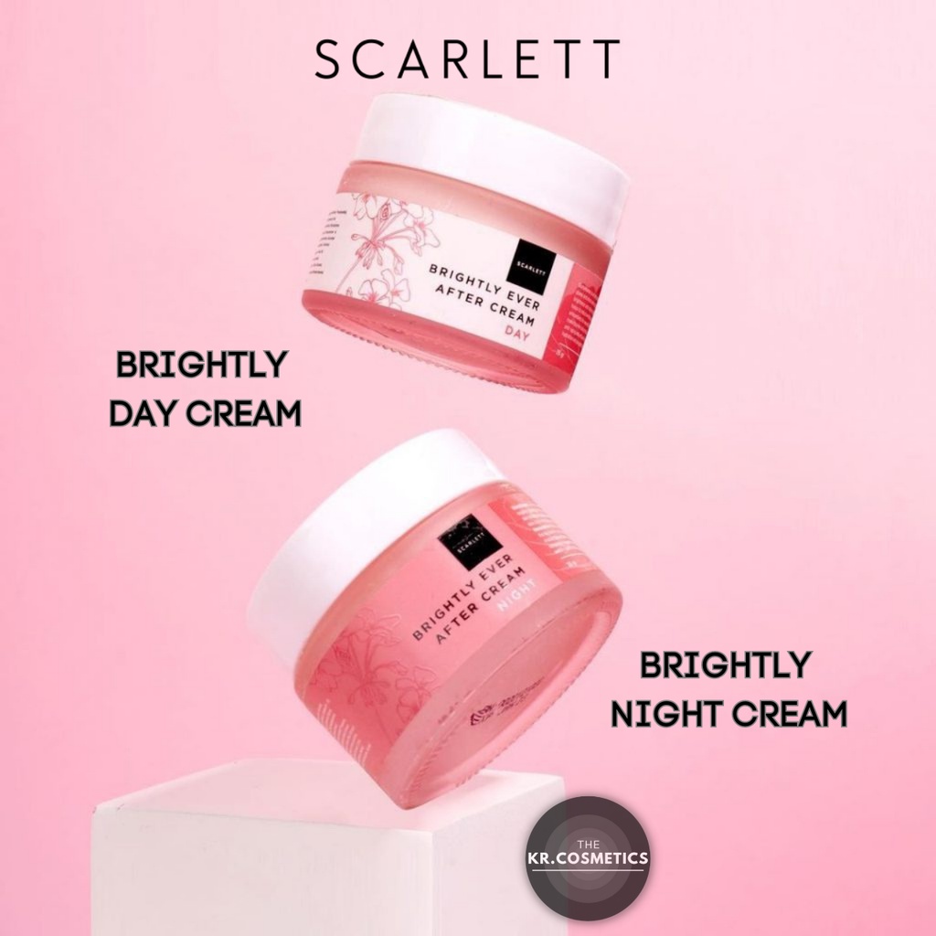 SCARLETT brightly ever after day cream night cream krim pink 20gr