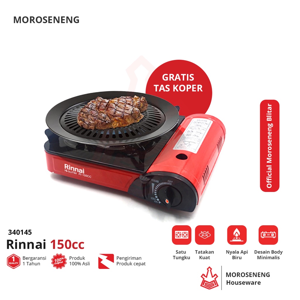 Kompor Rinnai 150CC  Kompor Gas Portable 1 Tungku Garansi Resmi
