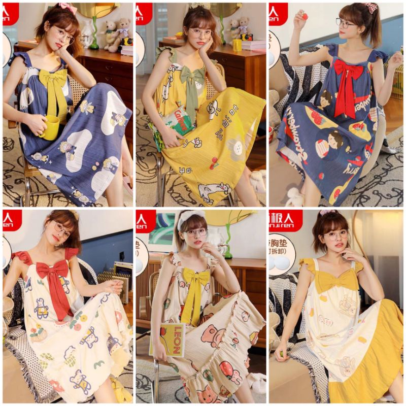 Stelan Baju Tidur Kensi Tali Satu/fashion wanita/baju tidur murah C O1-05