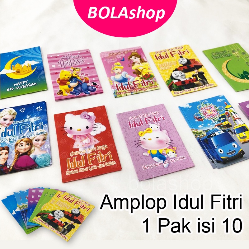 

[MURAH CUCI GUDANG] Amplop Lebaran Idul Fitri Murah Amplop Karakter (isi 10 pcs)