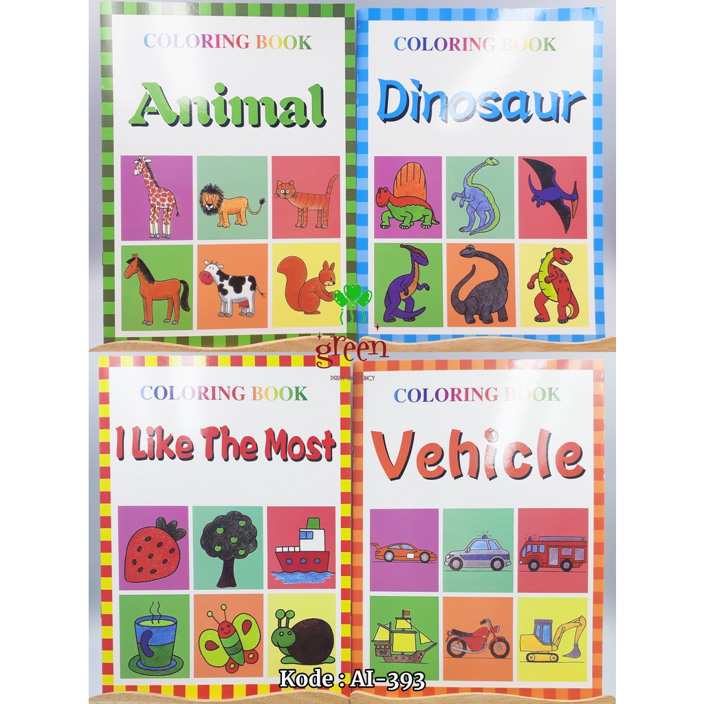 

Buku Mewarnai 16 Halaman Coloring Book Buku Mewarnai impor Buku Menggambar Anak (AI-393)