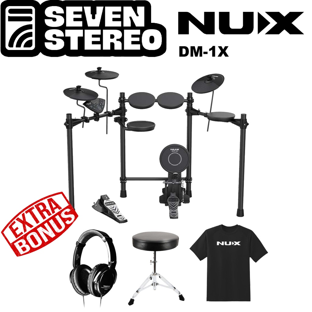 Drum Elektrik NUX DM1X Set Lengkap Kursi Dan Headphone