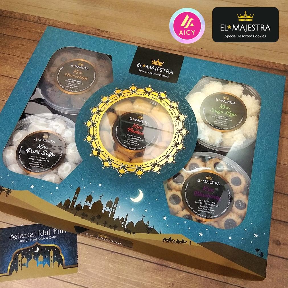 

El Majestra 5 Premium - Parcel Lebaran / Hampers Idul Fitri Eksklusif / Parsel Ramadhan / Paket Kue Kering Promo Best Seller!