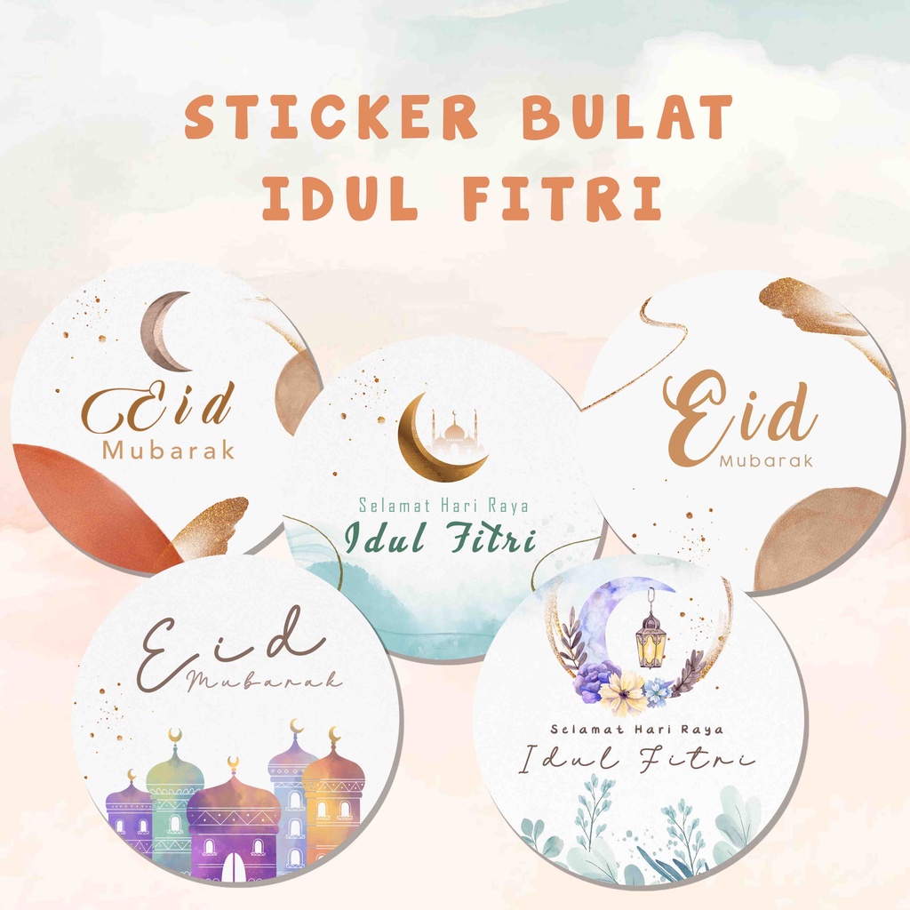 

Sticker Bulat Toples Lebaran idul Fitri Aesthetic