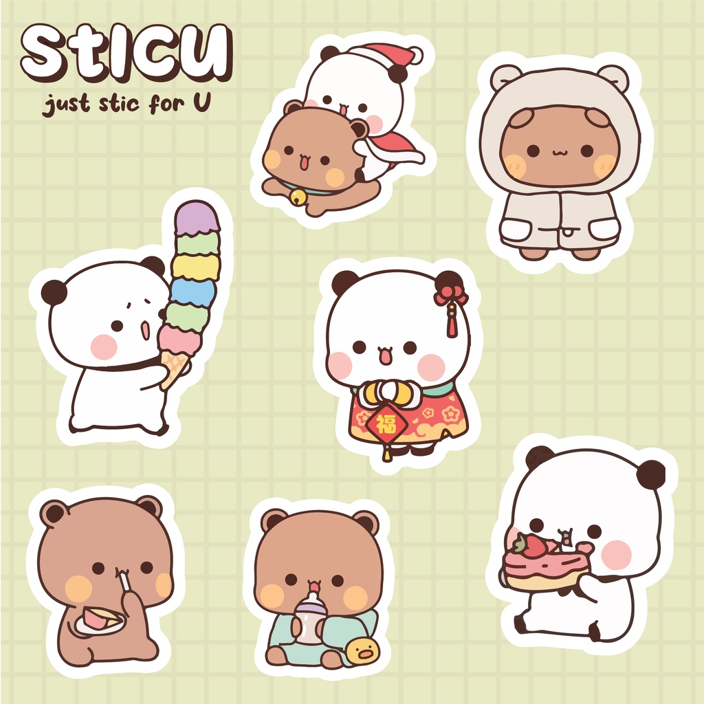 

BUBU DUDU SERIES STICKER PACK V1 - STIKER HELM CASE HP LAPTOP TUMBLER MOTOR