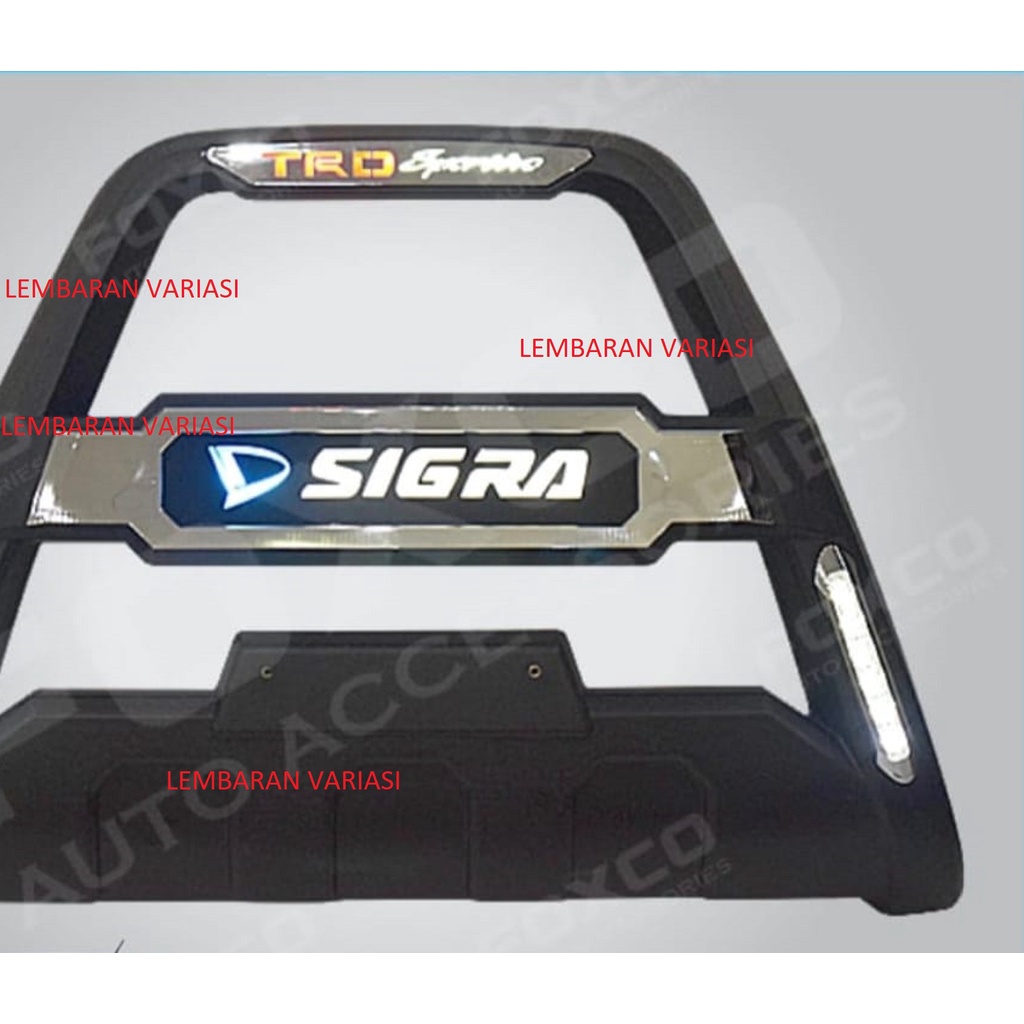 Tanduk Bumper Depan SIGRA TRD SPORTIVO With LED Model hummer