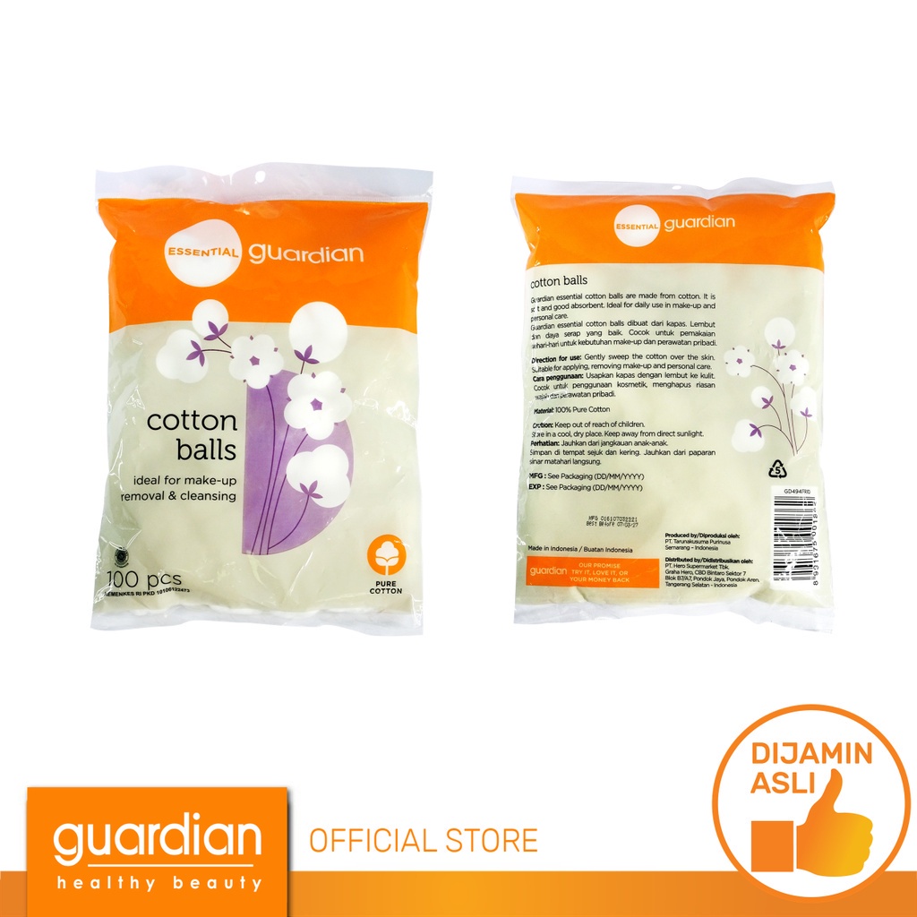 GUARDIAN Essential Cotton Ball 100'S