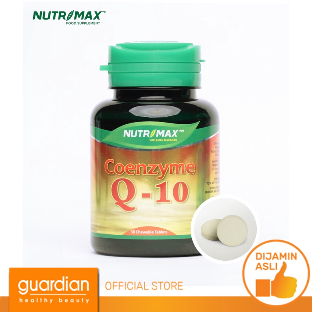 NUTRIMAX Coenzyme Q-10 30 Tablet Kunyah Mengoptimalkan Pembentukan Energi