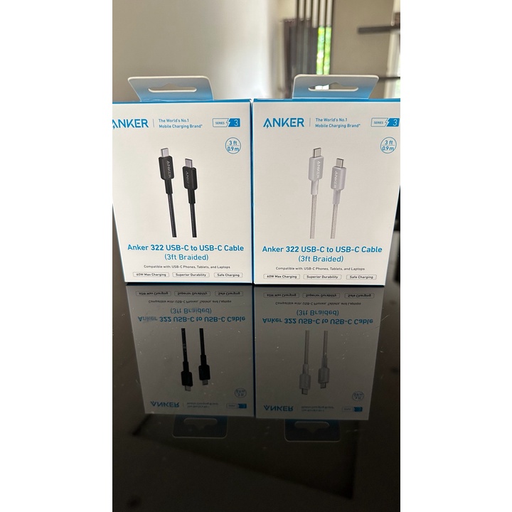 Kabel usb type c to usb type c 3 ft original anker garansi resmi -anker 322