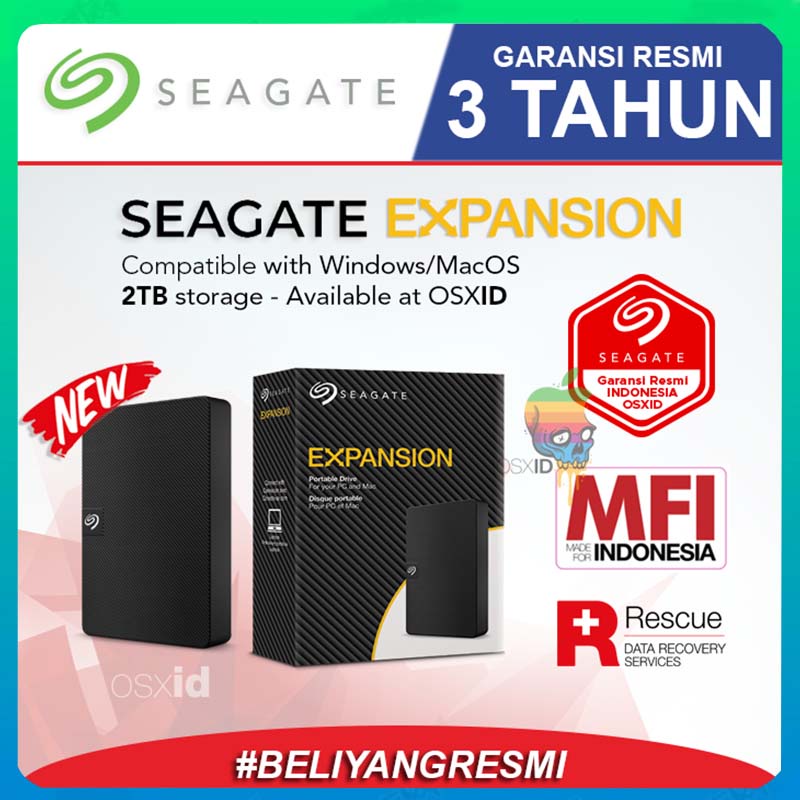 Seagate Expansion 500GB/1TB/2TB/3TB/4TB/5TB - HDD External - Hardisk Eksternal