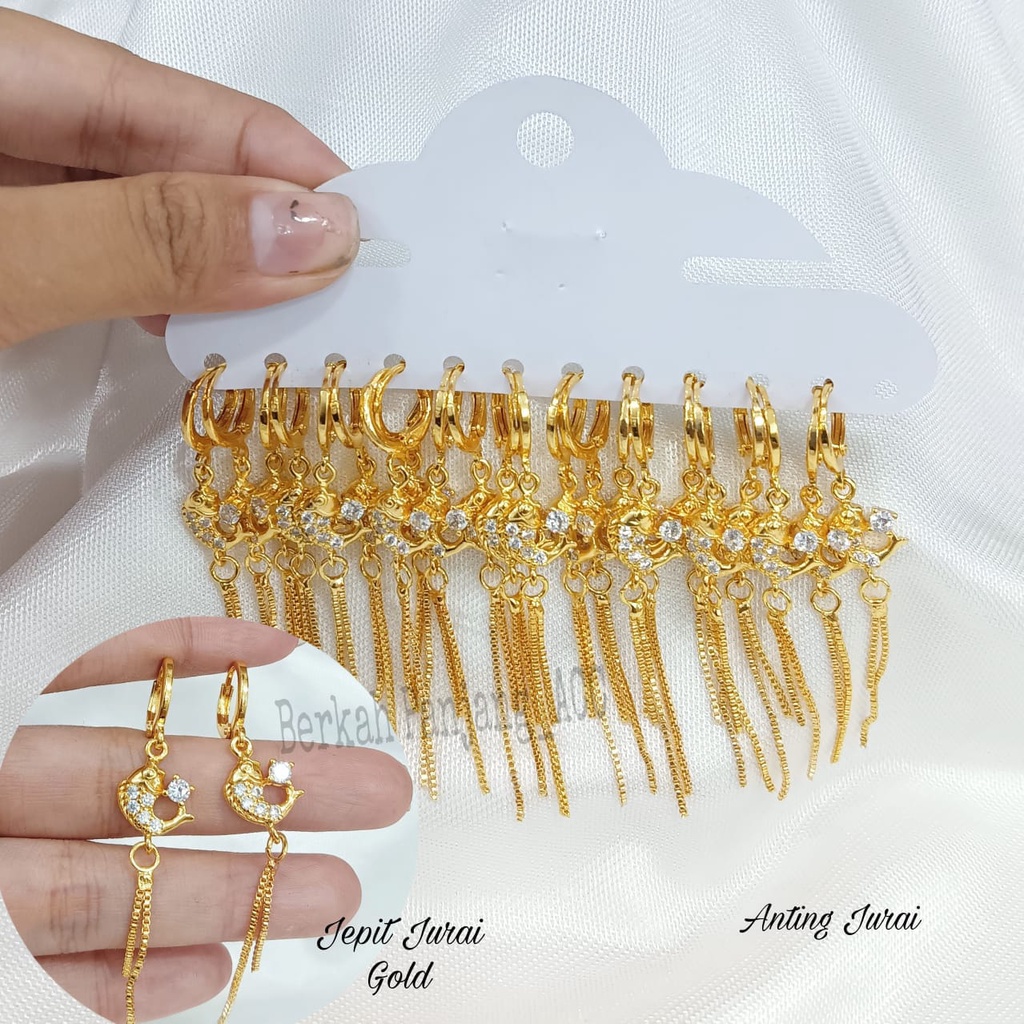 COD 12 PASANG/CHAR ANTING JURAI  ITALI VARIAN MOTIF PERMATA DEWASA FASHION #2 perhiasan super berkelas fashion korea anti karat dan anti luntur