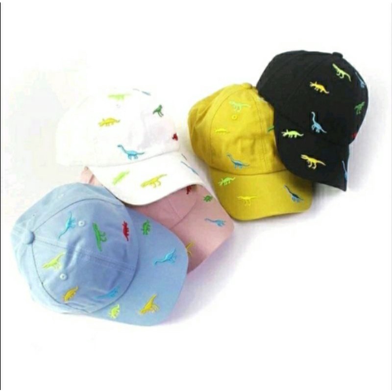 Topi Dino Full Bordir Anak