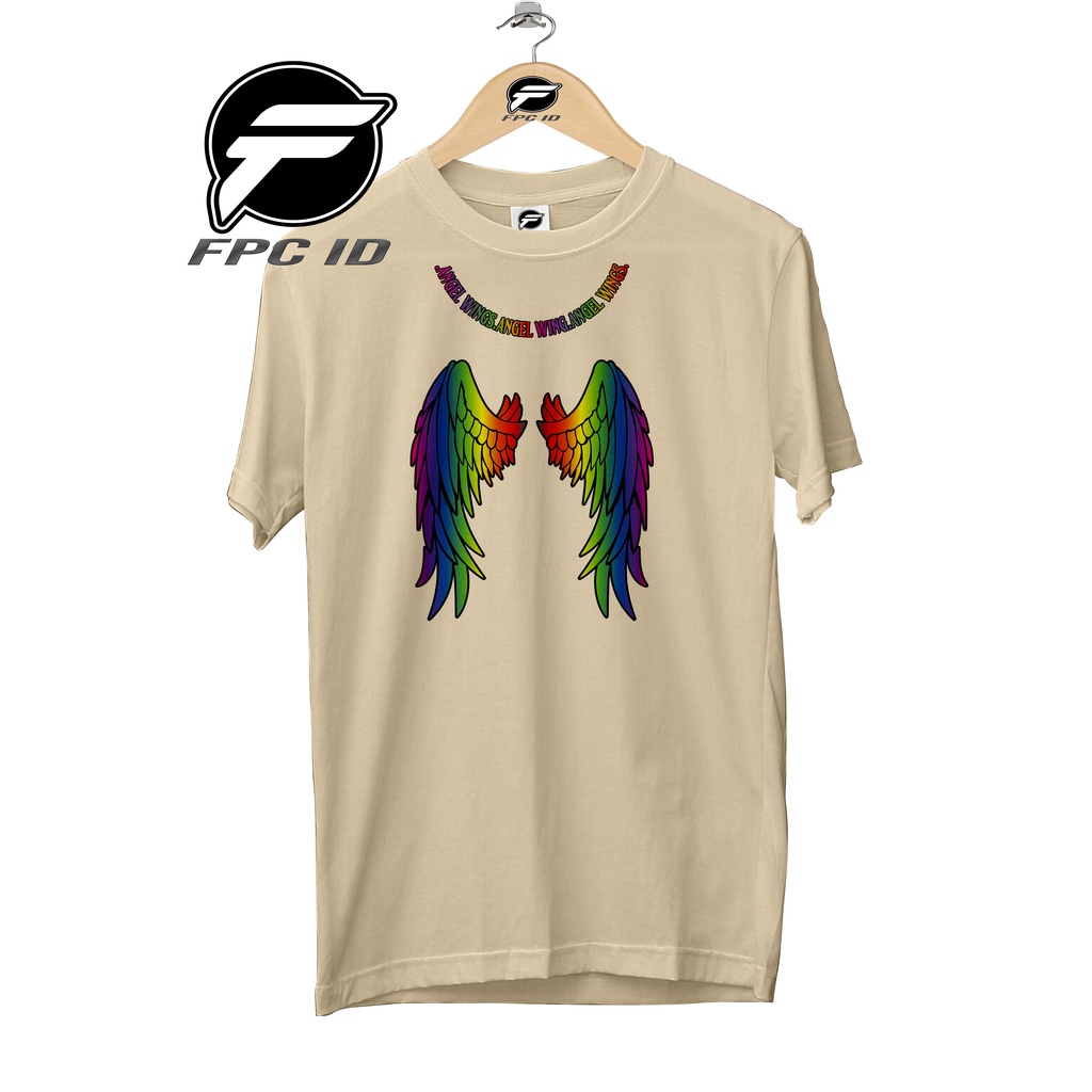 Kaos Angel Wings Cotton Combed 30s Pakaian Pria Distro Atasan Wanita Jumbo Pilihan Favorit Fpc Id